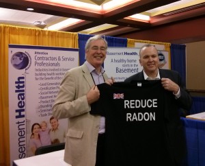 Bill Crawford of Basement Health Association with Martin Freeman